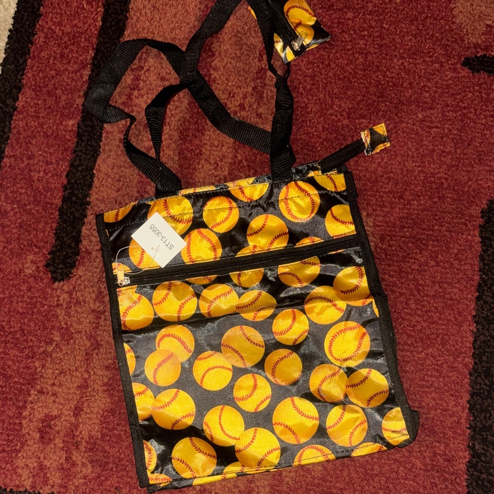 NWT Softball‎ Adjustable Crossbody Hipster Bag Purse NEW